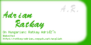 adrian ratkay business card